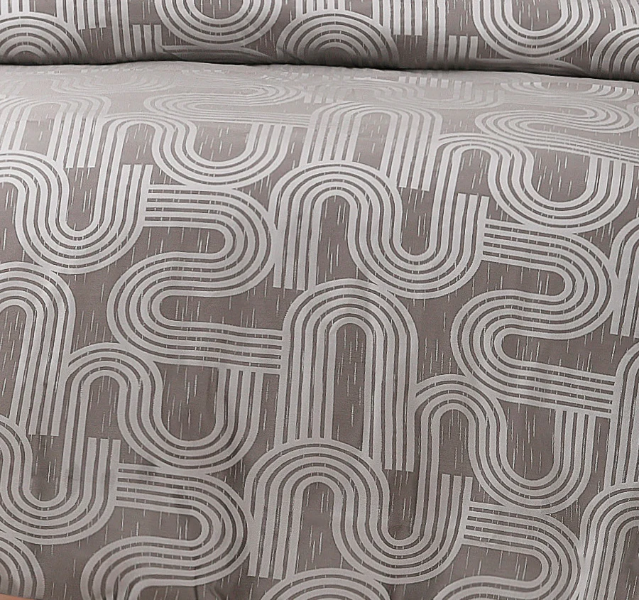 Brent Quilt Cover Set Range Silver - Image 2