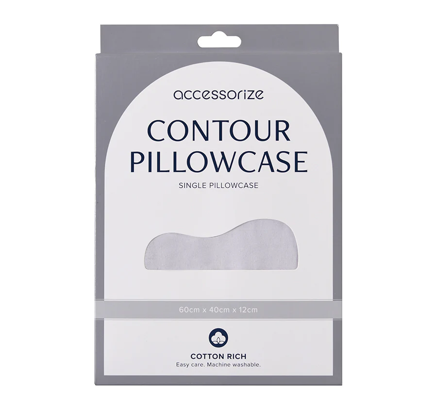 Cotton Blend Contour Pillowcase White - Image 3