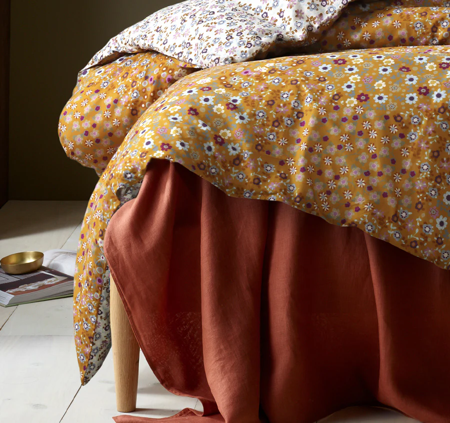 Lisa Quilt Cover Set Range Ochre - Image 3