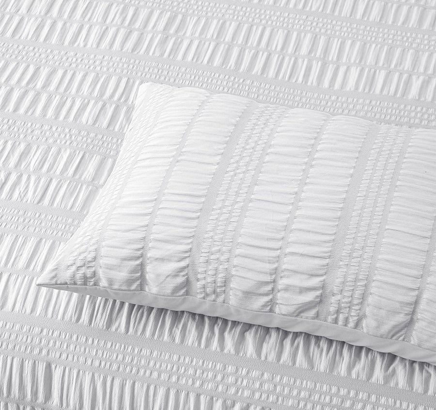 Seersucker Comforter Set Range White - Image 4