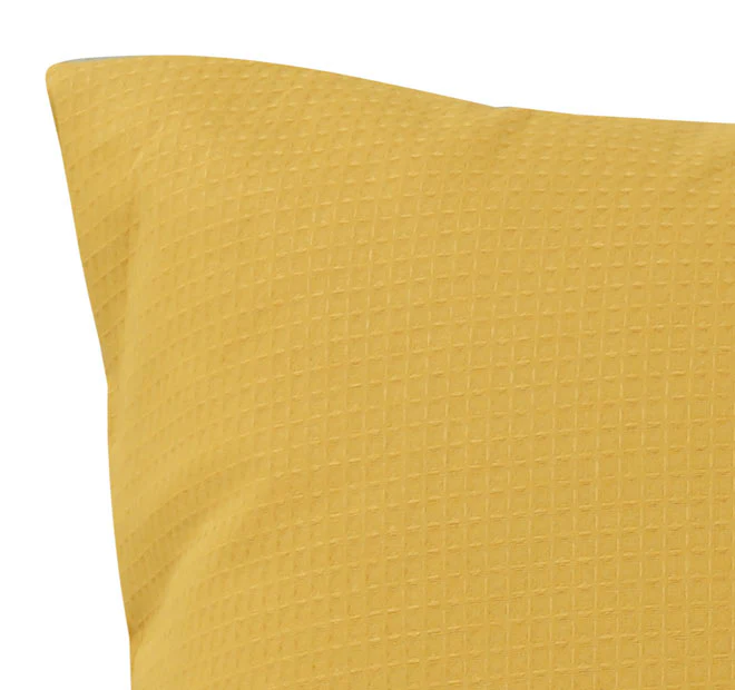 Waffle Quilt Cover Set Range Ochre - Image 7