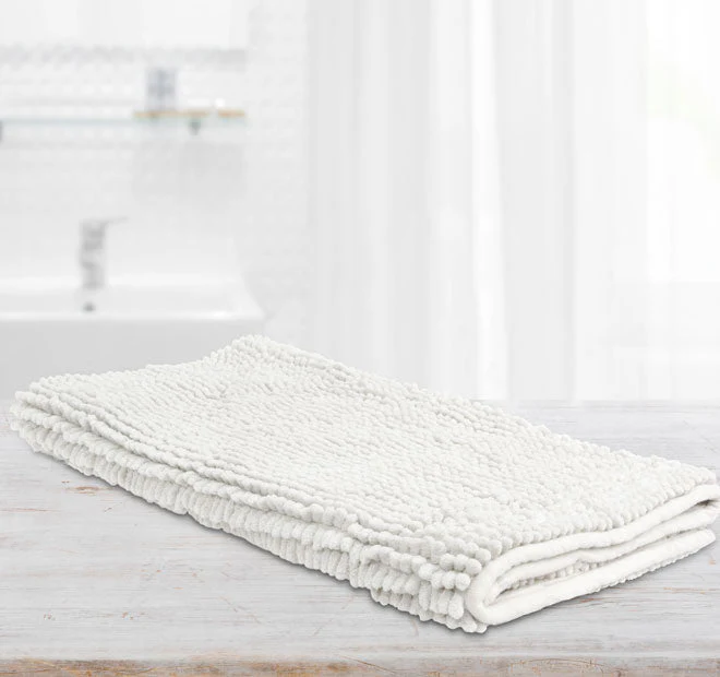 Toggle 1600GSM Microfibre Non-Slip Bath Mat Range White - Image 3