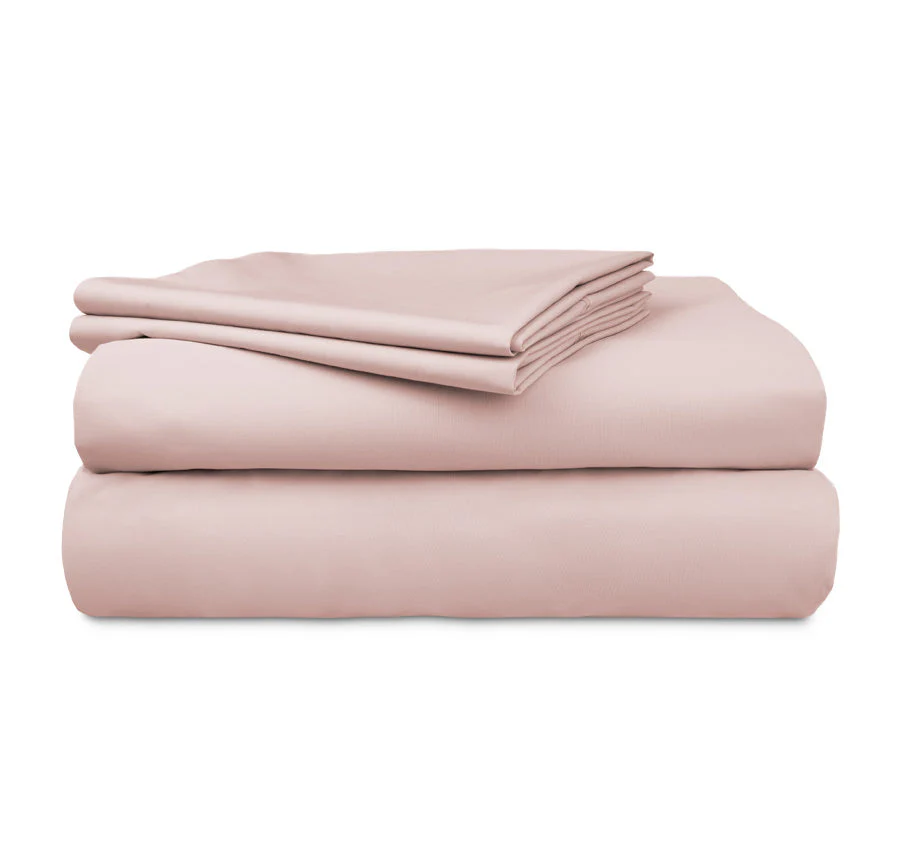 Tuscan Collection Cotton Percale Sheet Set Range Blush - Image 4