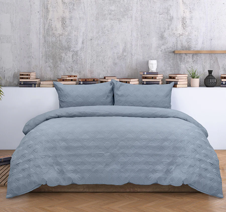 Carter Quilt Cover Set Range Mineral Blue