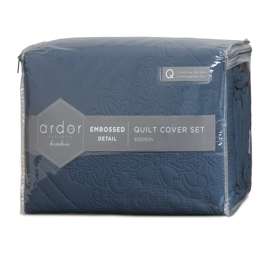 Eddison Quilt Cover Set Range Cornflower - Image 5