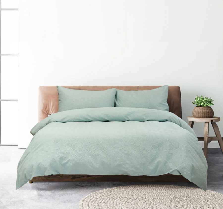 Everly Quilt Cover Set Range Eucalyptus