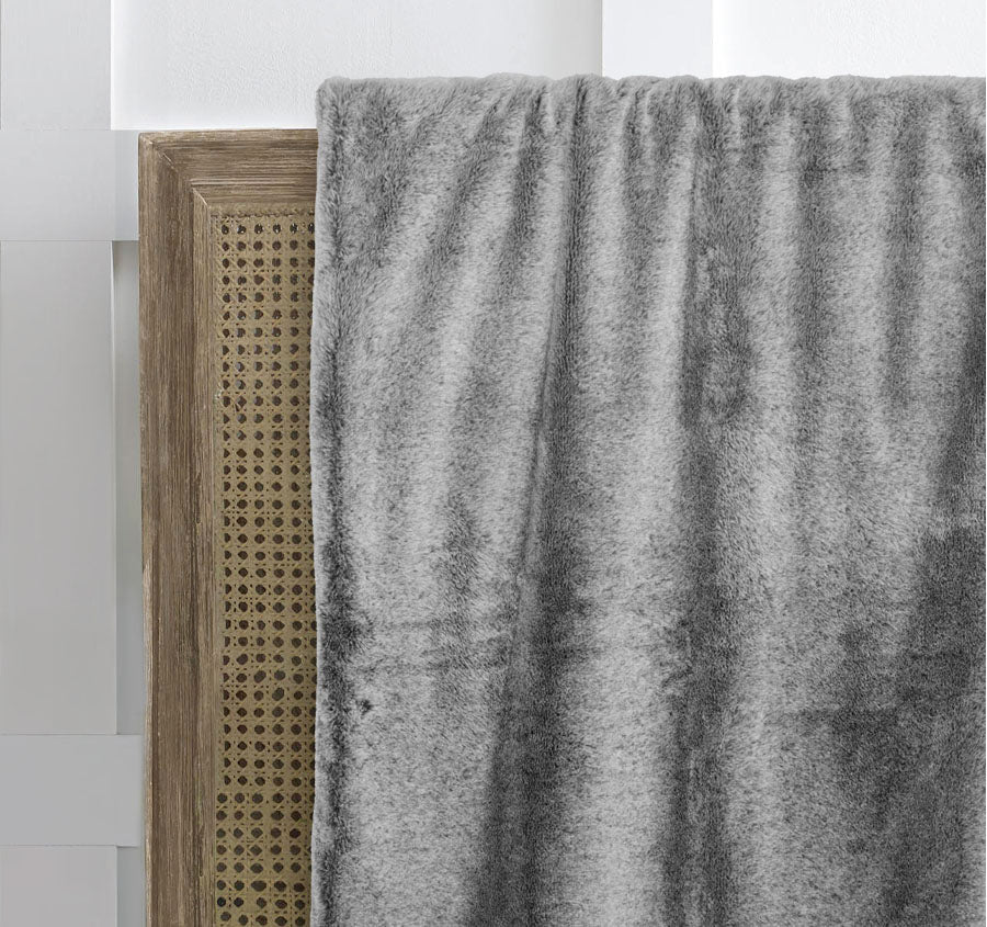 Faux Fur 130x170cm Throw Rug Brown - Image 3