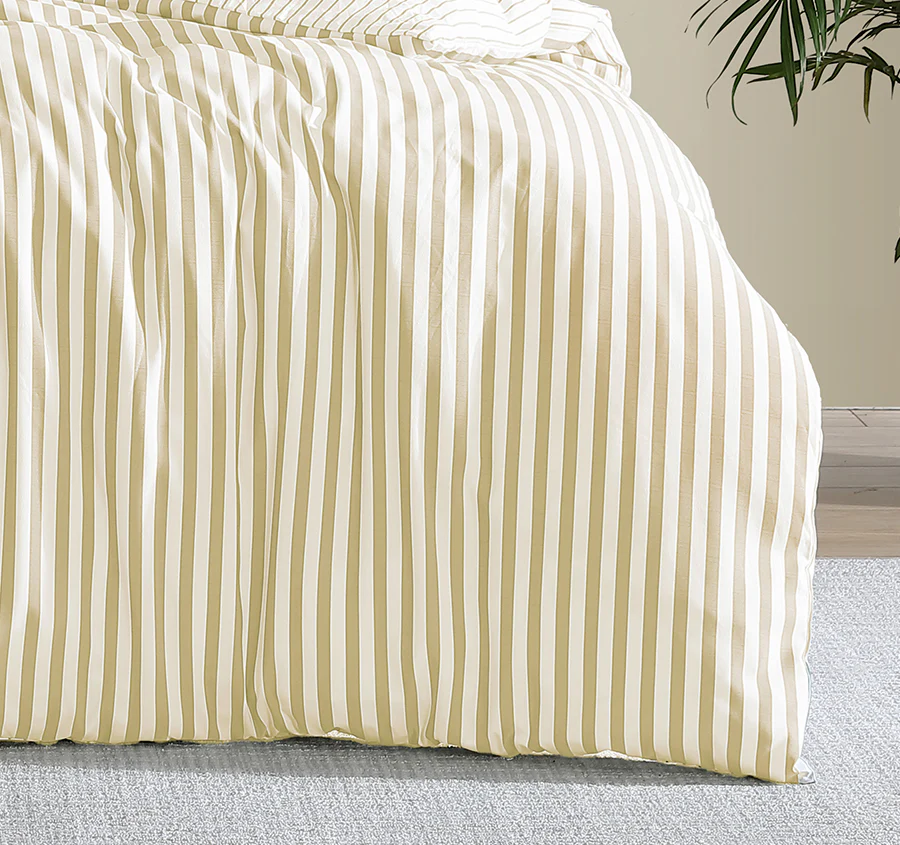 Frankie Stripe Quilt Cover Set Range Yellow - Image 3