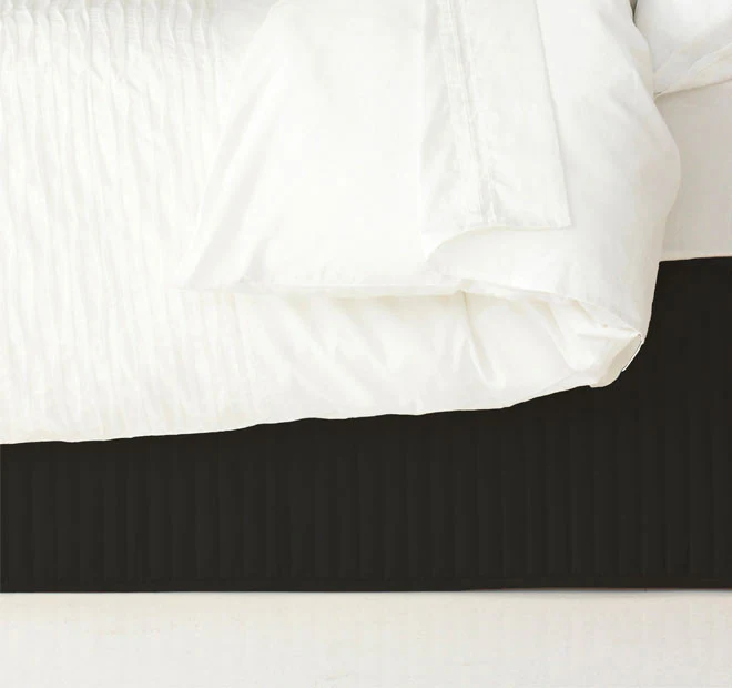Microfibre Quilted Valance Range Black - Image 4