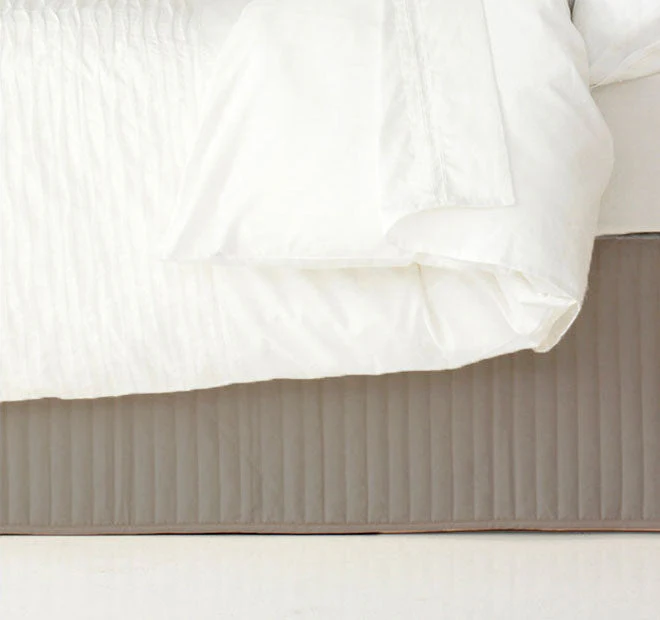 Microfibre Quilted Valance Range Stone - Image 4