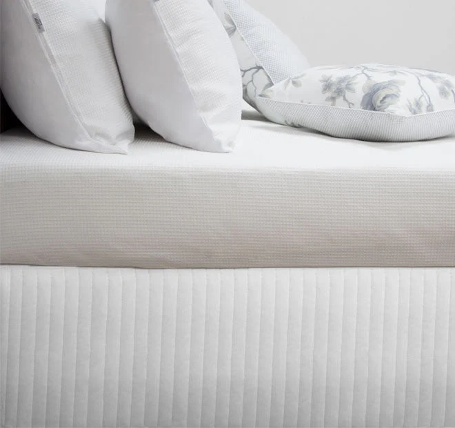 Microfibre Quilted Valance Range White