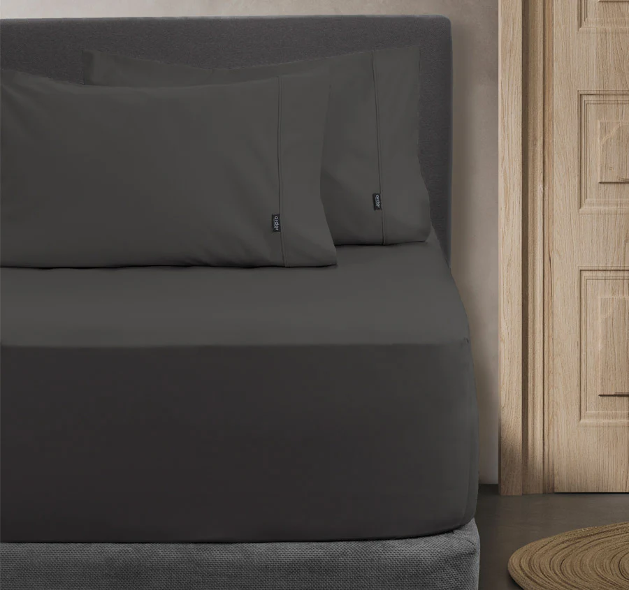 1000THC Cotton Rich Fitted Sheet Combo Range Charcoal