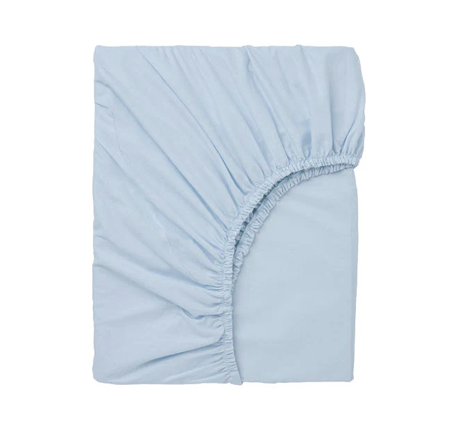 Bamboo Eco 400THC Cotton Mega Fitted Sheet Range Sky Blue - Image 3