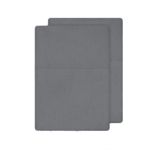 Bamboo Eco 400THC Cotton Standard Pillowcase Pair Charcoal - Image 3