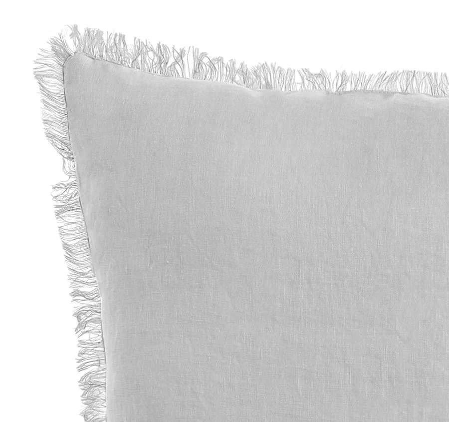 Stonewashed French Linen 35x55cm Cushion Dove Grey - Image 2