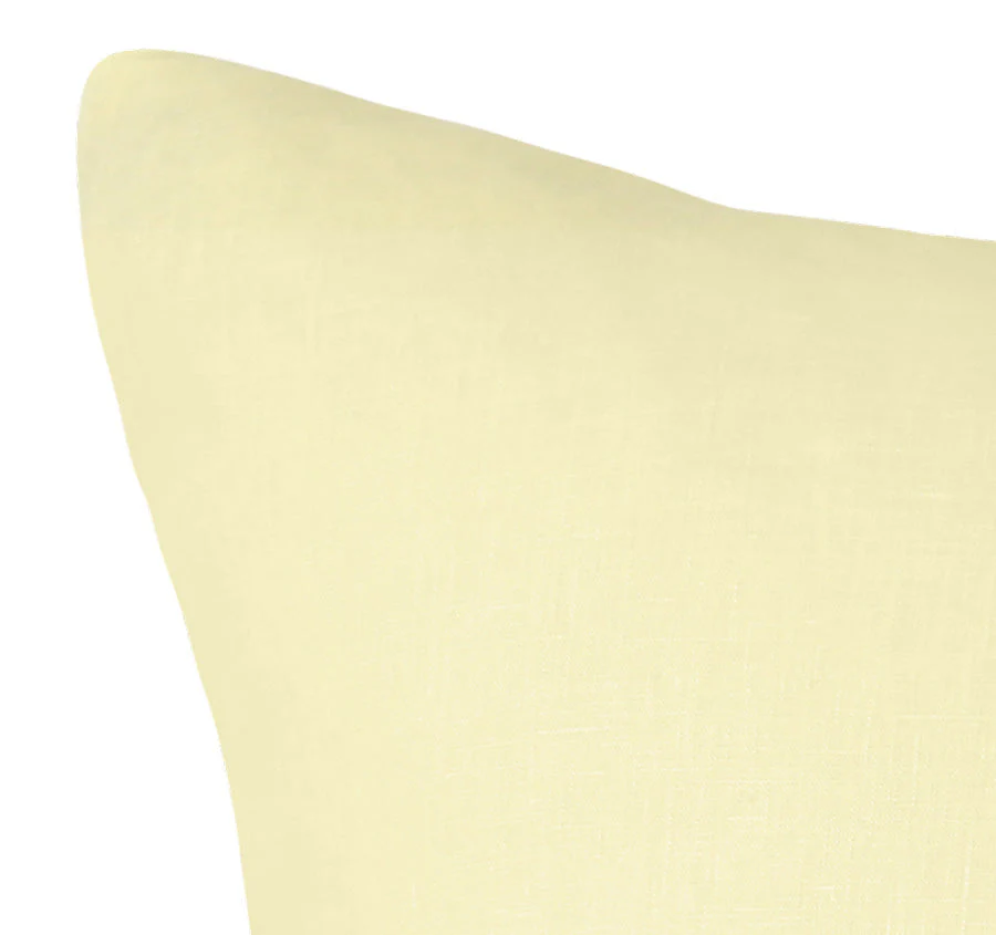 Stonewashed French Linen European Pillowcase Butter - Image 2