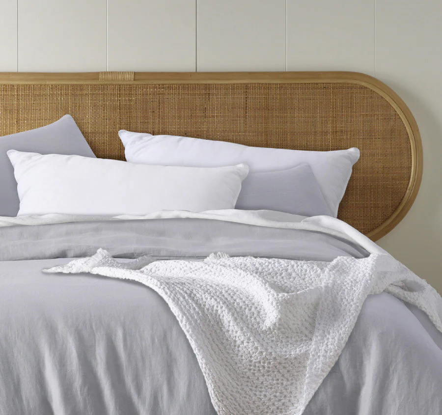Stonewashed French Linen Quilt Cover Set Range Dove Grey - Image 4