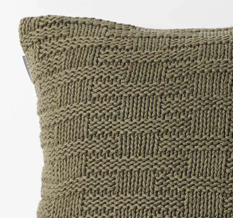 Basket Weave 50x50cm Filled Cushion Khaki - Image 2