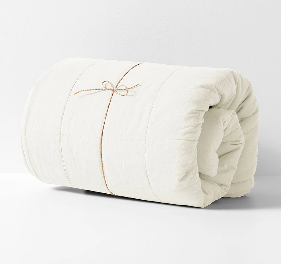 Evie Organic Cotton Coverlet White - Image 6