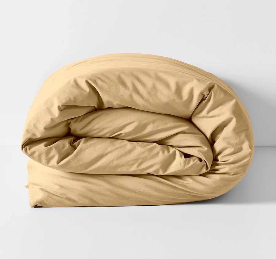 Evie Organic Cotton Quilt Cover Range Caramel - Image 6