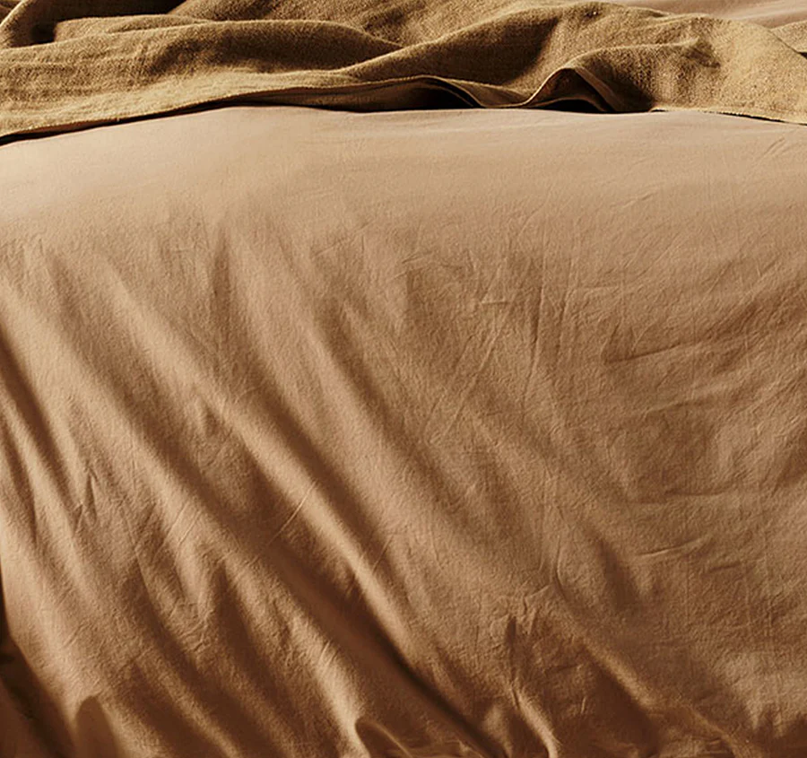 Evie Organic Cotton Quilt Cover Range Toasted Pecan - Image 2