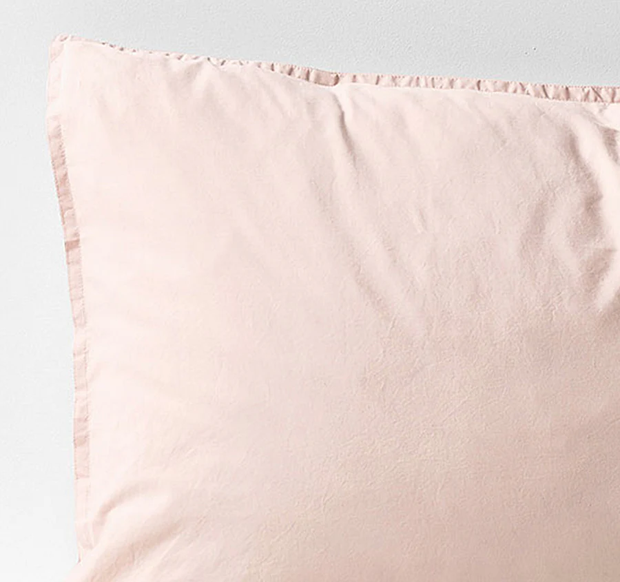 Evie Organic Cotton Standard Pillowcase Blush Pink - Image 2