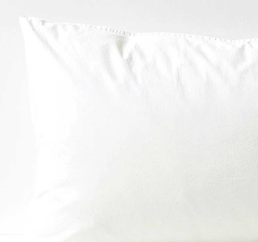 Evie Organic Cotton Standard Pillowcase White - Image 2