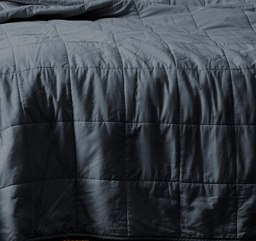 Halo Organic Cotton Coverlet Steel - Image 2