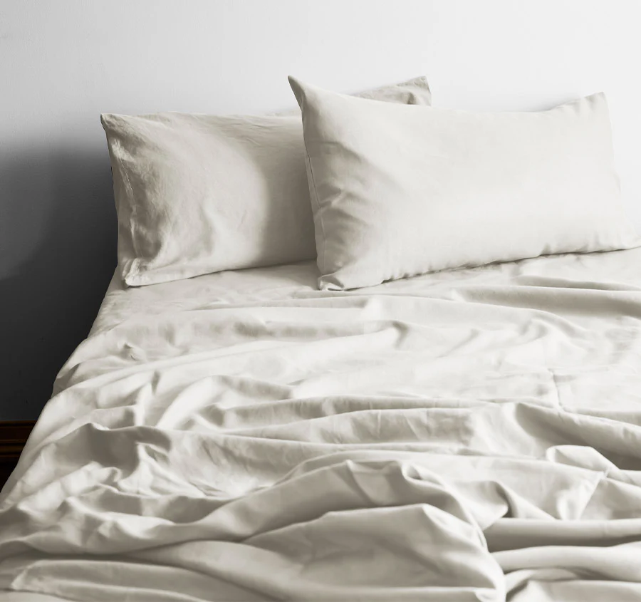 Halo Organic Cotton Sheet Set Range White Sand