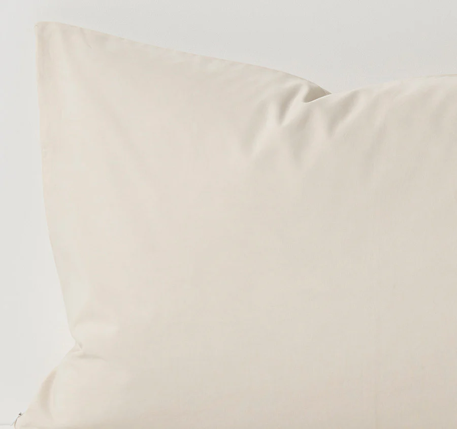 Halo Organic Cotton Standard Pillowcase White Sand - Image 2