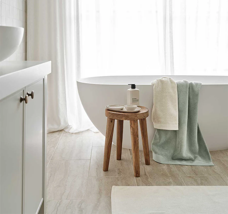 Haven 5 Piece 700GSM Cotton Bath Towel Set Sage - Image 6