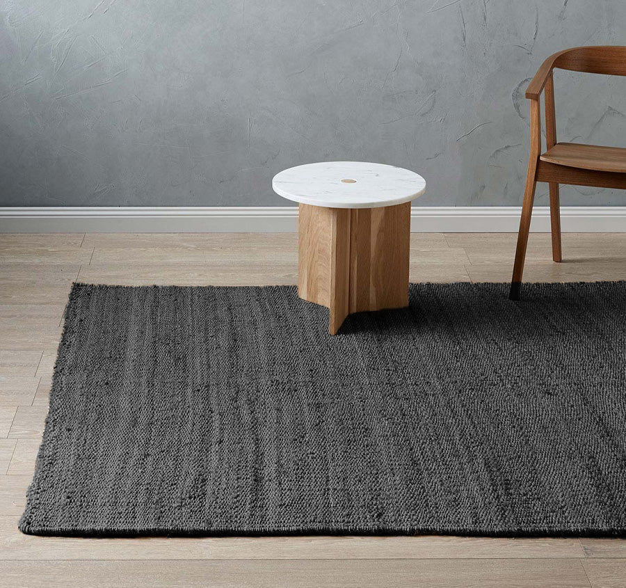 Jute Floor Rug Range Black - Image 4