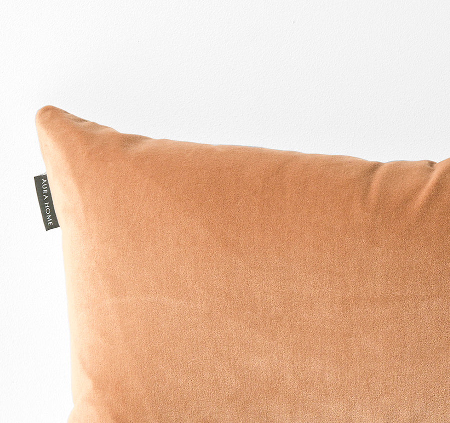 Luxury Velvet 30x50cm Filled Cushion Hazelnut - Image 2