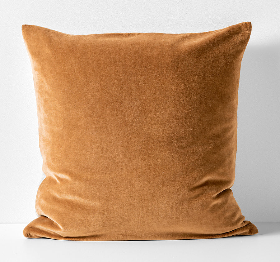Luxury Velvet 50x50cm Filled Cushion Maple