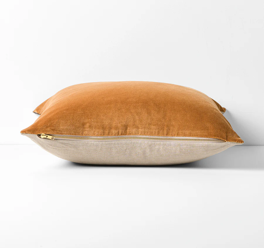 Luxury Velvet 50x50cm Filled Cushion Maple - Image 3