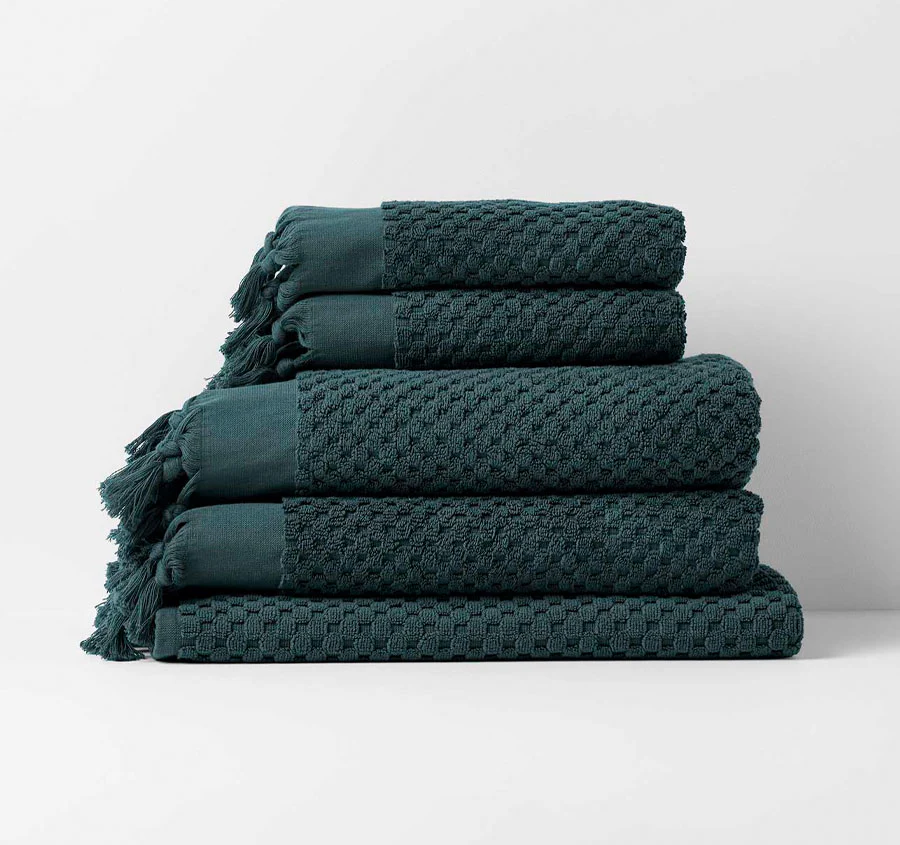 Milos 5 Piece 650GSM Cotton Bath Towel Set Slate