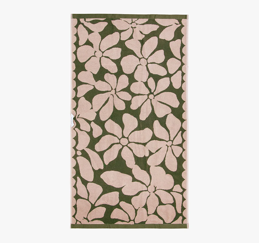 Palma Petal 560GSM Cotton Bath Towel Range Caper and Shell - Image 6