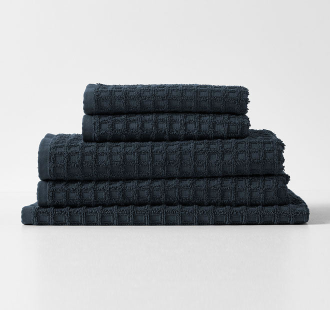Waffle 840GSM Cotton Bath Mat Slate - Image 3