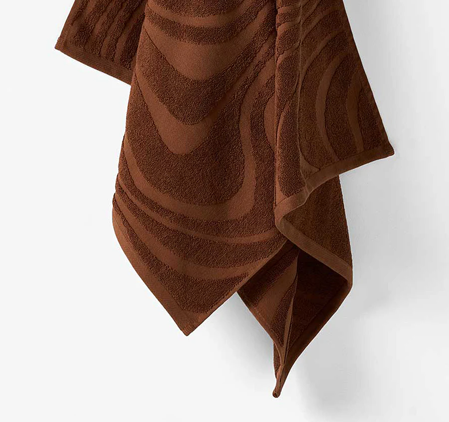 Wave 550GSM Bath Towel Range Pecan - Image 3