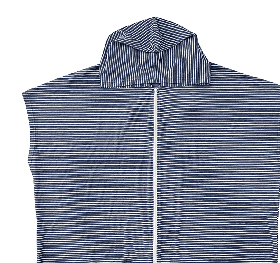 Adult Zip Front Poncho Navy - Image 2