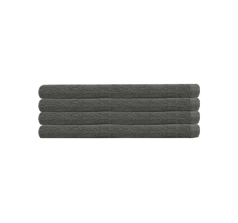 Chateau 4 Piece 500GSM Cotton Hand Towel Set Charcoal