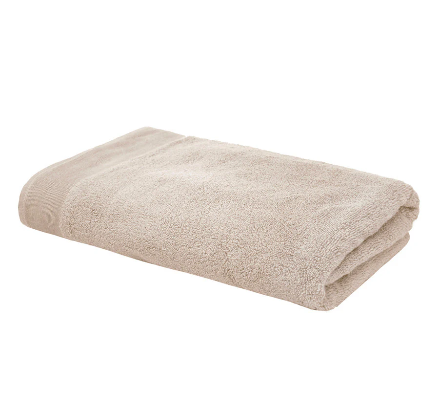 Elvire 2 Piece 600GSM Cotton Bath Towel Set Buff - Image 2