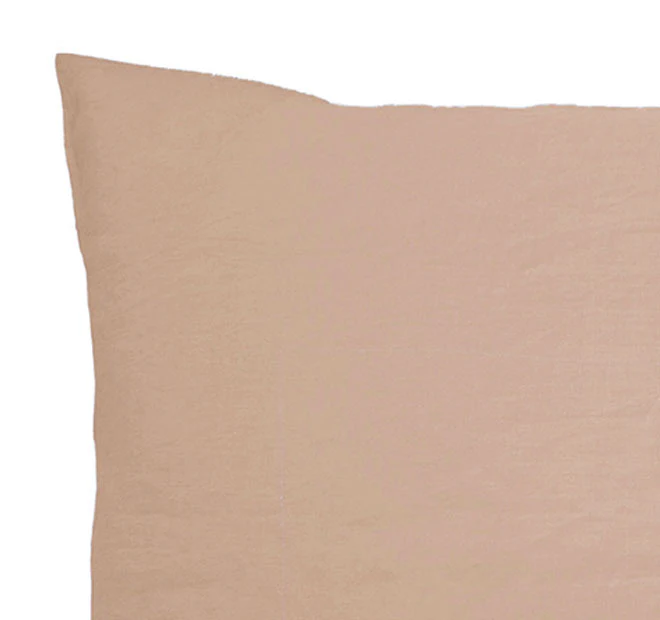 French Linen European Pillowcase Tea Rose - Image 2