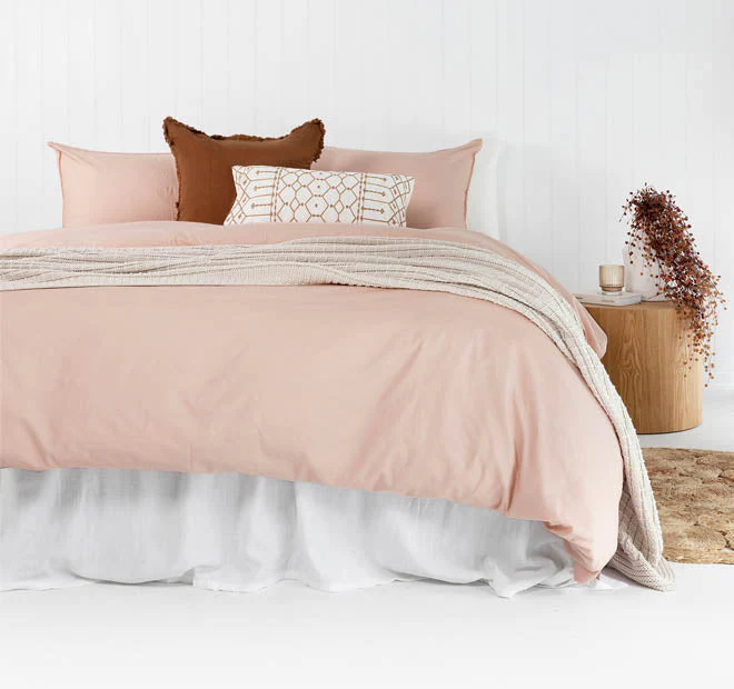 Temple Organic Cotton Quilt Cover Set Range Rosewater - Image 4