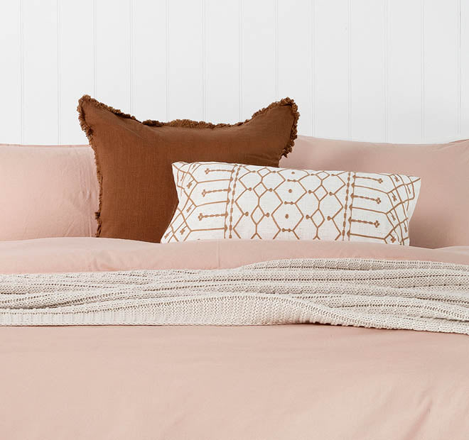 Temple Organic Cotton Quilt Cover Set Range Rosewater - Image 5