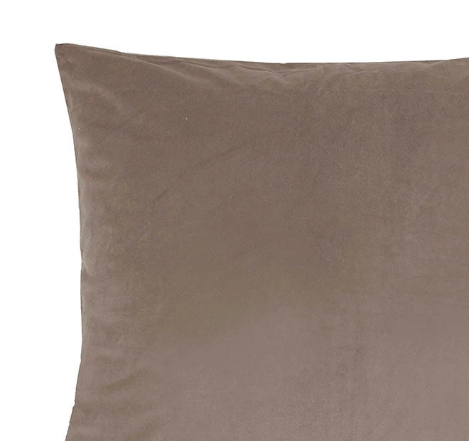 Velvet European Pillowcase Almond - Image 2