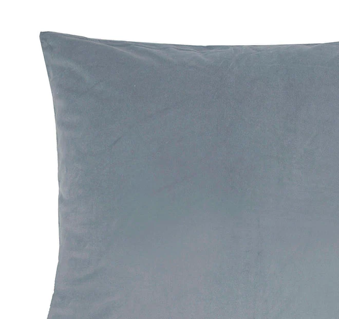 Velvet European Pillowcase Steel Blue - Image 2