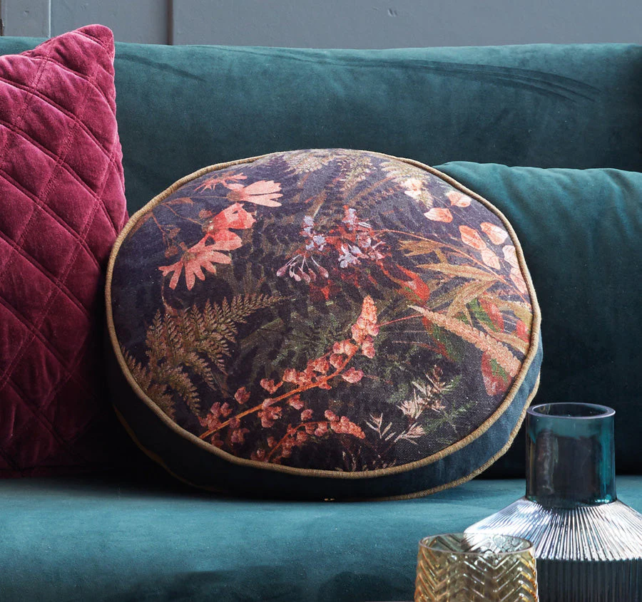 Felce 40cm Round Filled Cushion Green - Image 4