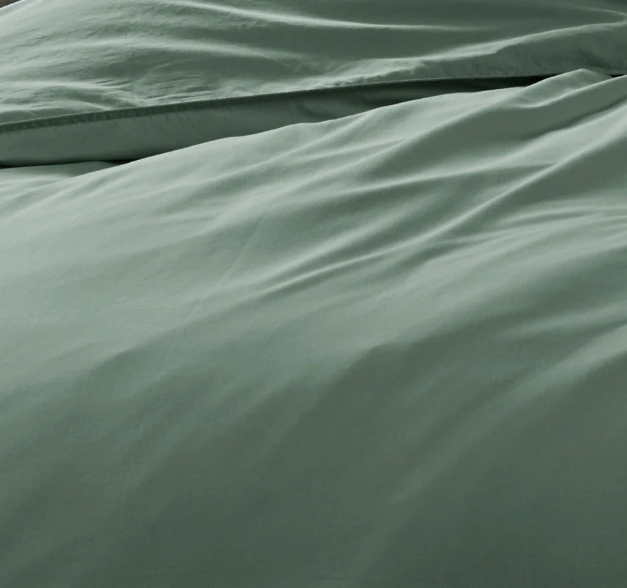 Organic Cotton Quilt Cover Set Range Green - Image 2