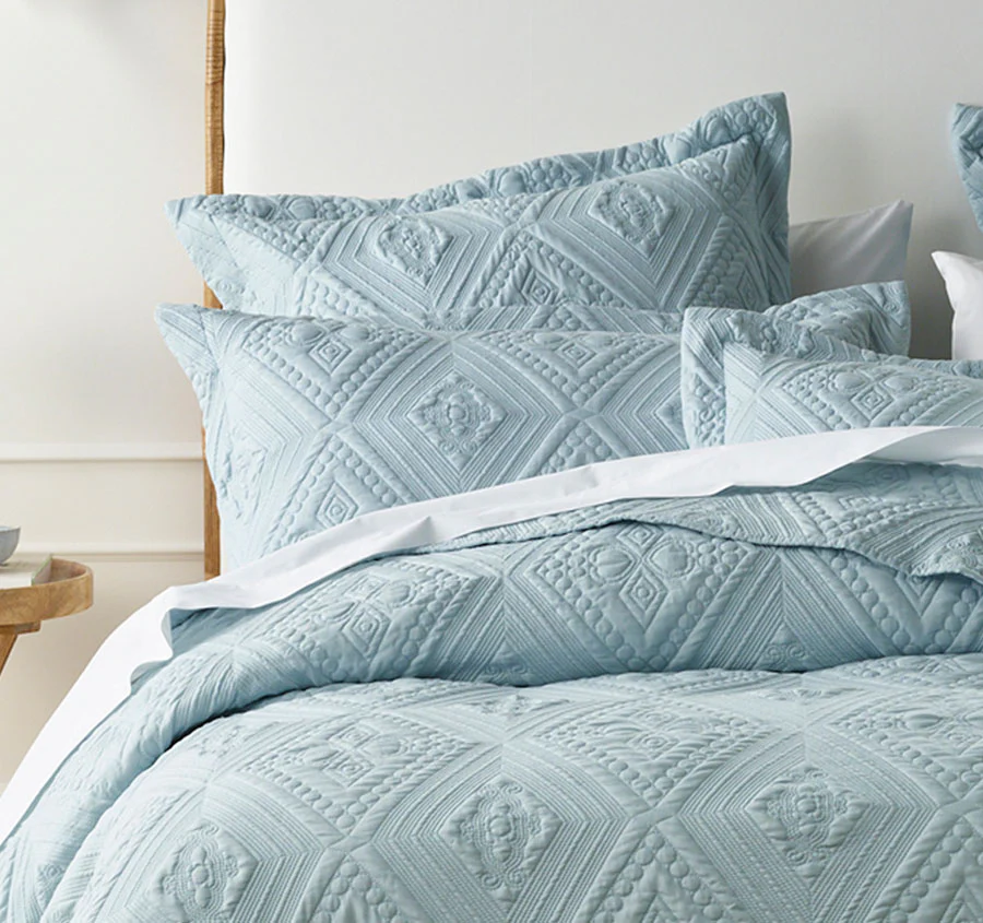 Aspen Bedspread Set Range Sky Blue - Image 4